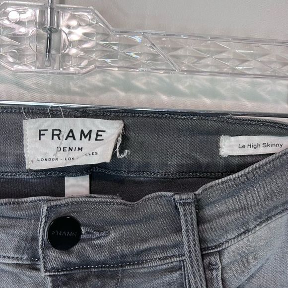 FRAME Women's Le High Skinny Gray High Rise Jeans Size 30 - Picture 4 of 7